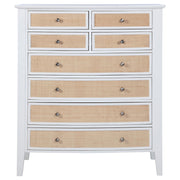 Bexhill 8-drawer Chest of Drawers White - detail 3