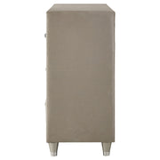 Antonella 7-drawer Upholstered Dresser Ivory and Camel - detail 5
