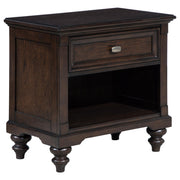 Andover 1-drawer Nightstand Bedside Table Dark Oak - alternate view