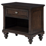 Andover 1-drawer Nightstand Bedside Table Dark Oak - detail 4
