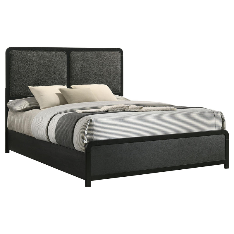 Cavelle 51-inch Upholstered Queen Panel Bed Black - detail 3