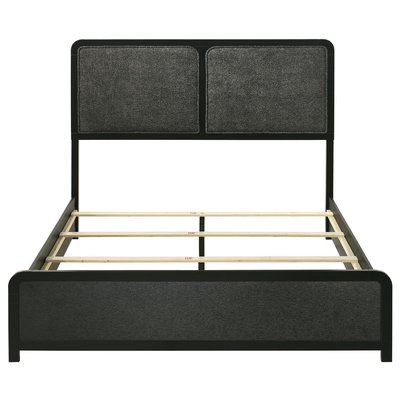 Cavelle 51-inch Upholstered Queen Panel Bed Black - detail 4