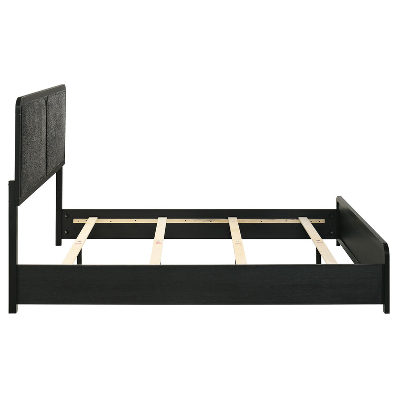 Cavelle 51-inch Upholstered Queen Panel Bed Black - detail 6