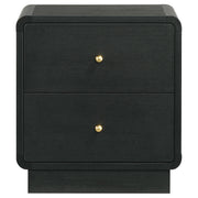 Cavelle 2-drawer Nightstand Bedside Table Black - detail 3