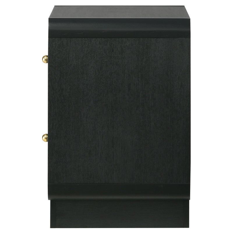 Cavelle 2-drawer Nightstand Bedside Table Black - detail 5
