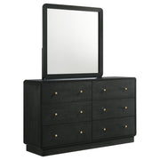Cavelle 6-drawer Dresser and Mirror Black - alternate view