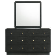 Cavelle 6-drawer Dresser and Mirror Black - detail 3