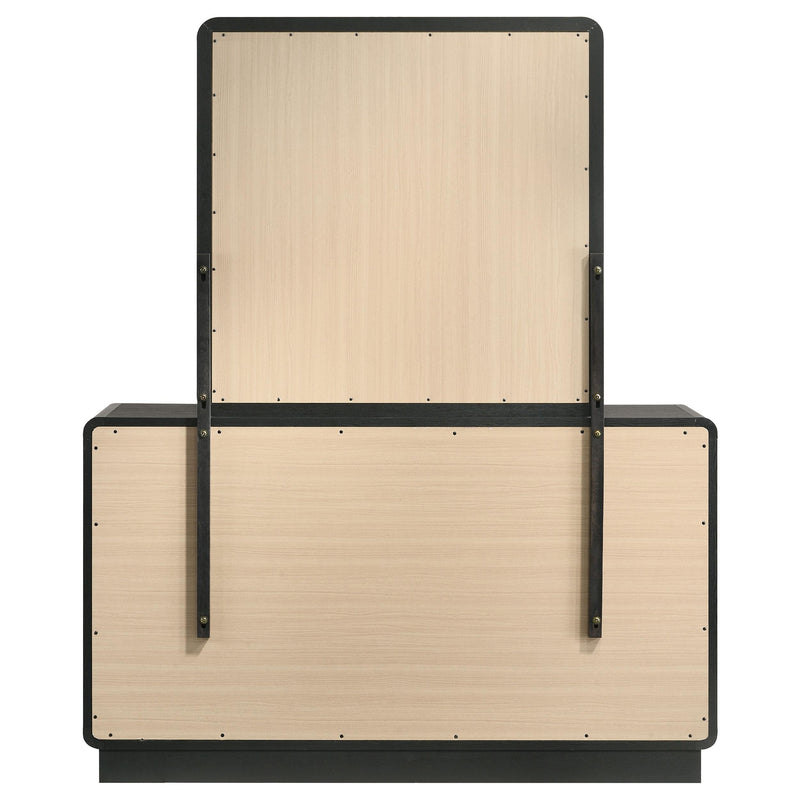 Cavelle 6-drawer Dresser and Mirror Black - detail 7