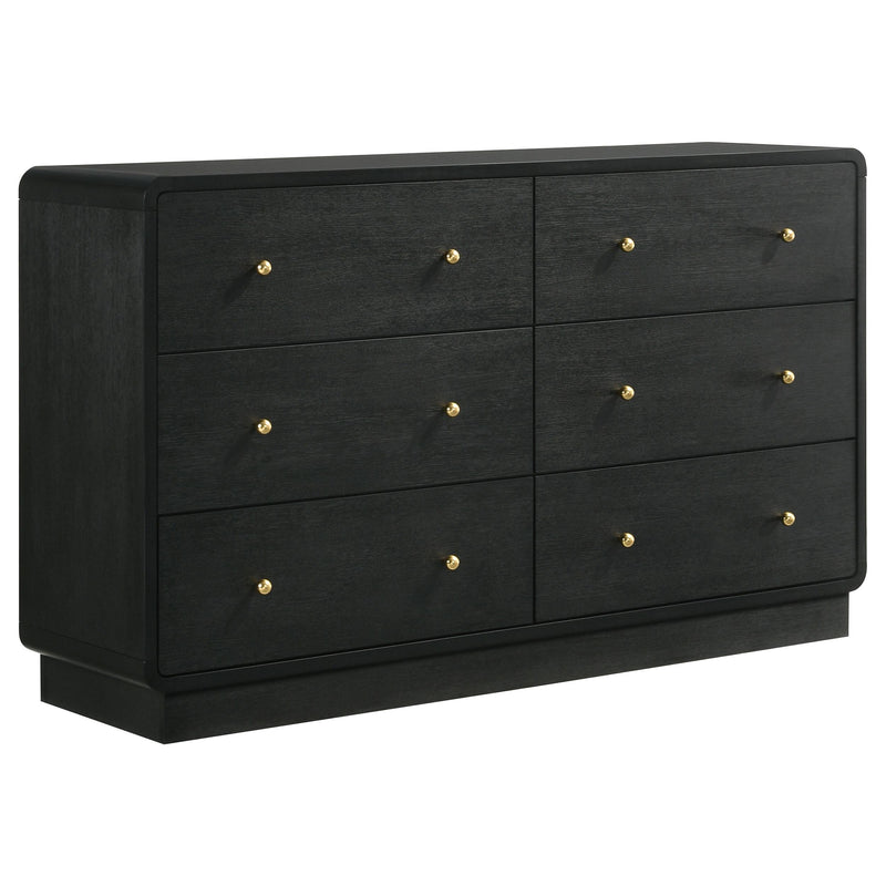 Cavelle 6-drawer Dresser Cabinet Black - alternate view
