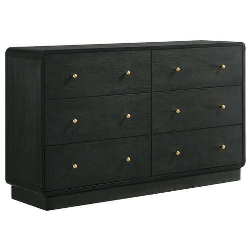 Cavelle 6-drawer Dresser Cabinet Black - alternate view