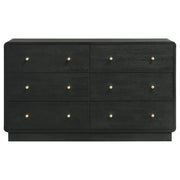Cavelle 6-drawer Dresser Cabinet Black - detail 3