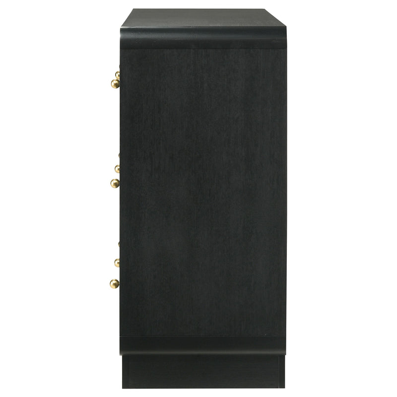 Cavelle 6-drawer Dresser Cabinet Black - detail 5