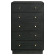 Cavelle 5-drawer Chest of Drawers Black - detail 3