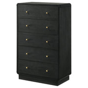 Cavelle 5-drawer Chest of Drawers Black - detail 4