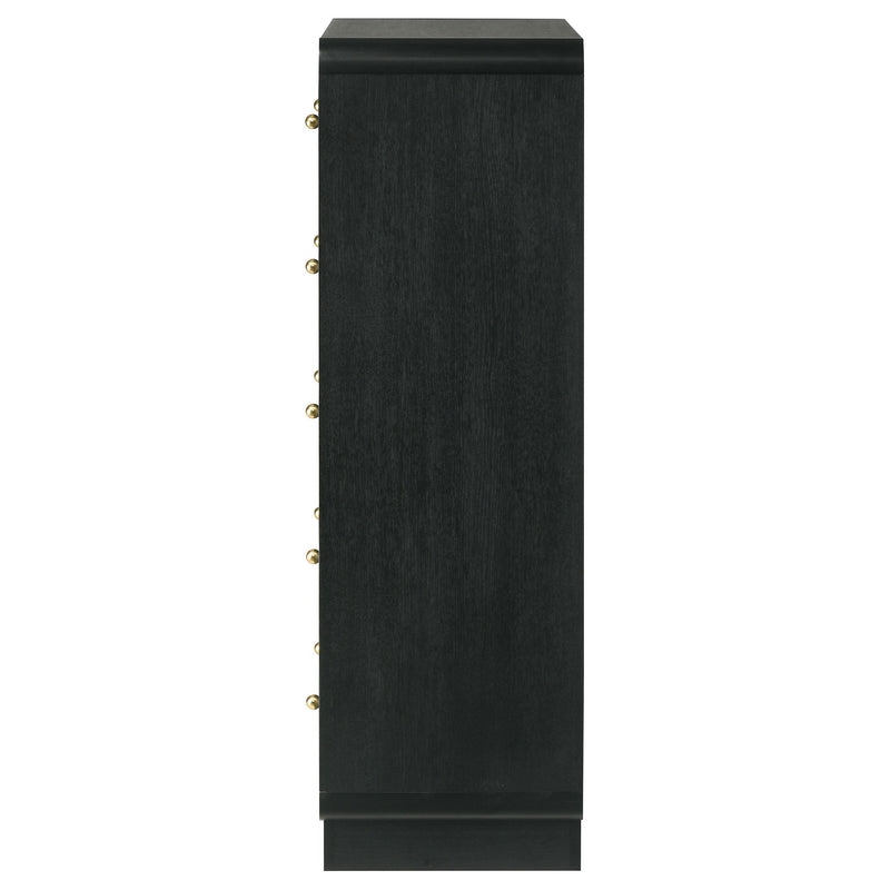 Cavelle 5-drawer Chest of Drawers Black - detail 5