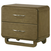 Amsbury 2-drawer Nightstand Bedside Table Nutmeg - detail 4