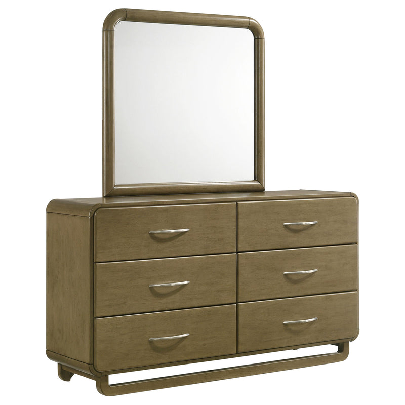 Amsbury 6-drawer Dresser and Mirror Nutmeg - alternate view