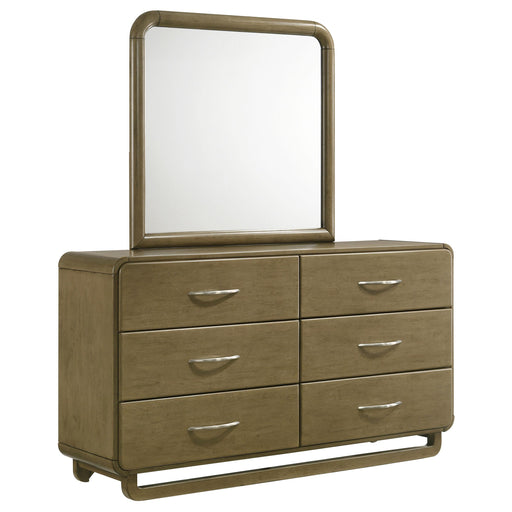 Amsbury 6-drawer Dresser and Mirror Nutmeg - alternate view