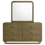 Amsbury 6-drawer Dresser and Mirror Nutmeg - detail 3