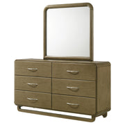 Amsbury 6-drawer Dresser and Mirror Nutmeg - detail 4