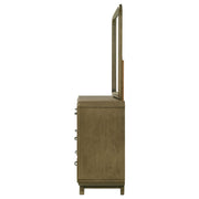 Amsbury 6-drawer Dresser and Mirror Nutmeg - detail 5