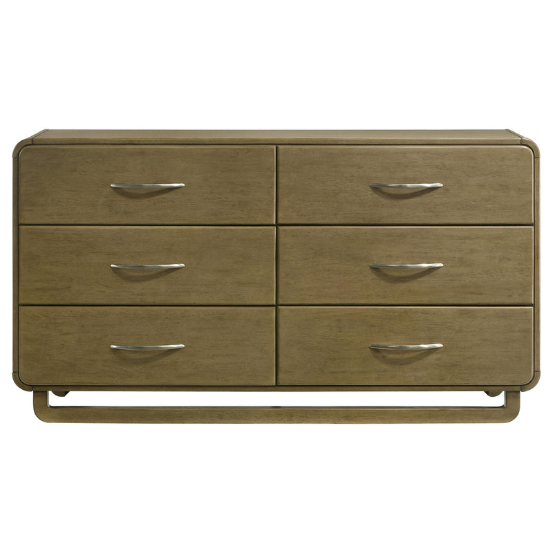 Amsbury 6-drawer Dresser Cabinet Nutmeg - detail 3