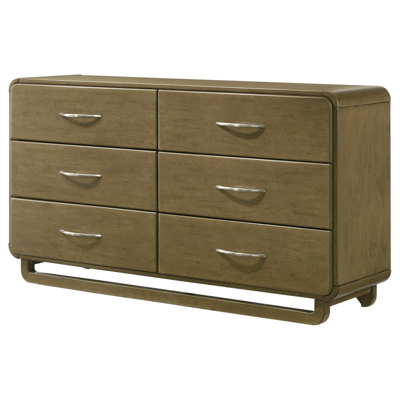 Amsbury 6-drawer Dresser Cabinet Nutmeg - detail 4