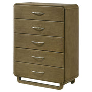 Amsbury 5-drawer Chest of Drawers Nutmeg - detail 4