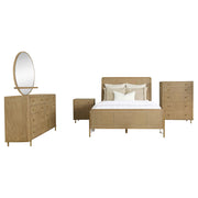 Arini 5-piece Queen Bedroom Set Sand Wash and Natural Cane - alternate view