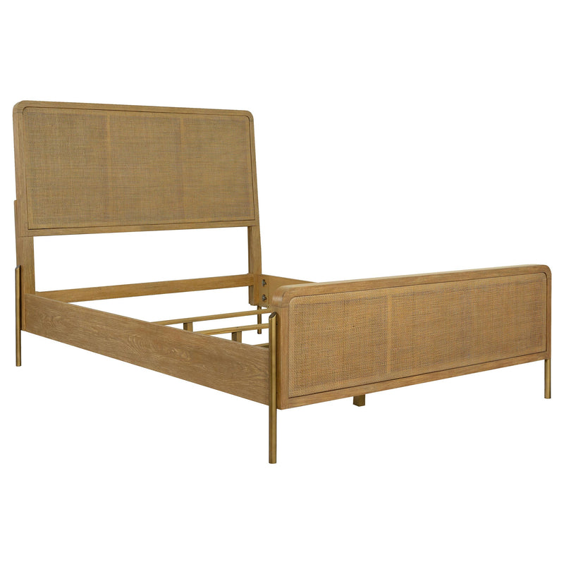 Arini 5-piece Queen Bedroom Set Sand Wash and Natural Cane - detail 3
