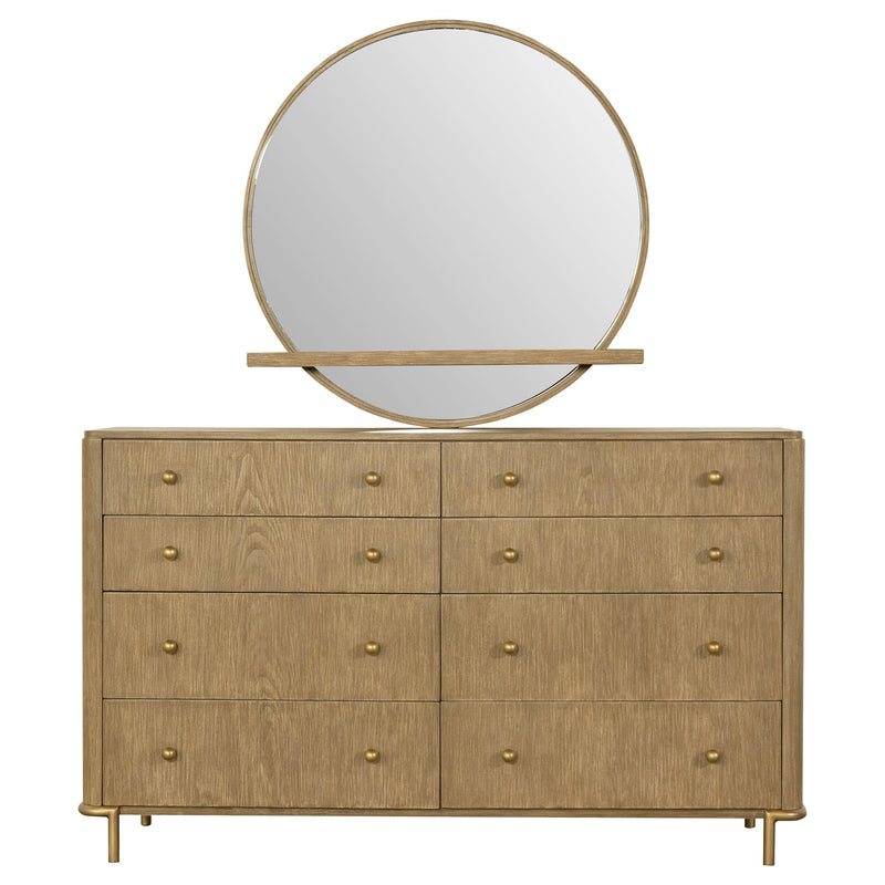 Arini 8-drawer Dresser with Mirror Sand Wash - detail 3