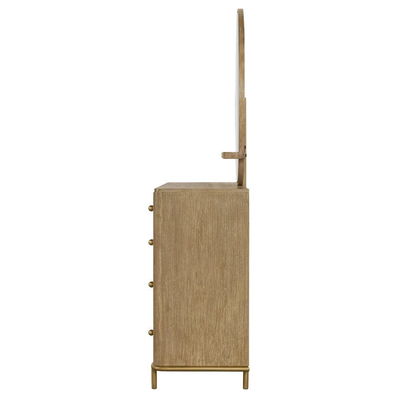 Arini 8-drawer Dresser with Mirror Sand Wash - detail 5