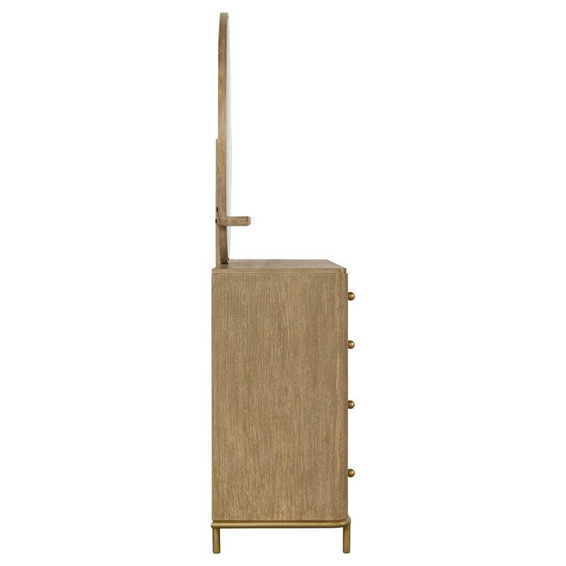 Arini 8-drawer Dresser with Mirror Sand Wash - detail 7