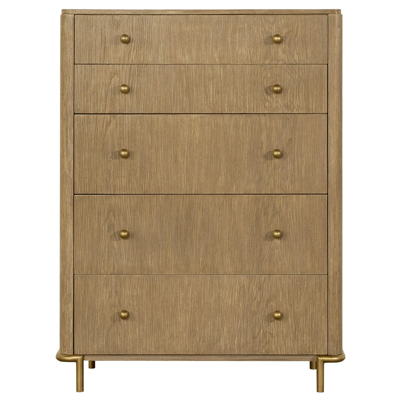 Arini 5-drawer Bedroom Chest Sand Wash - detail 3