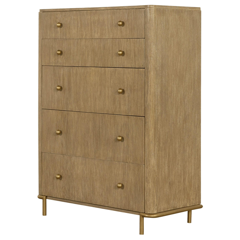 Arini 5-drawer Bedroom Chest Sand Wash - detail 4