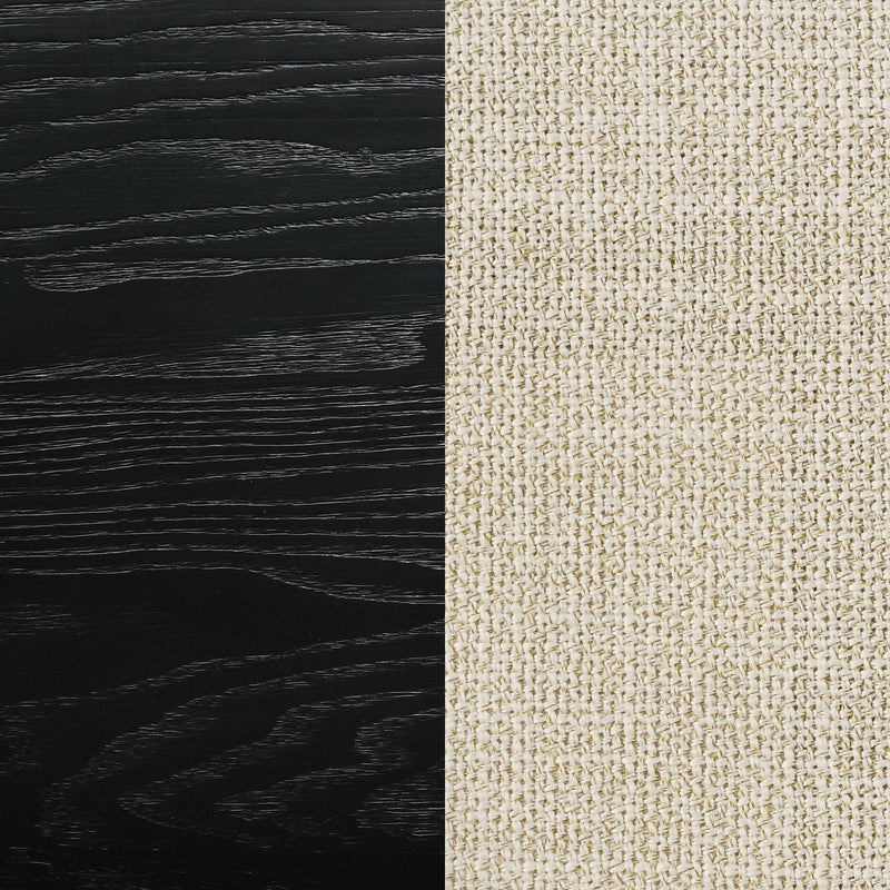 Arini 56-inch Queen Panel Bed Cream and Black - detail 7