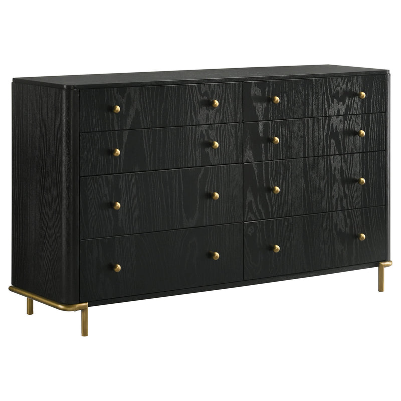 Arini 8-drawer Dresser Black - alternate view