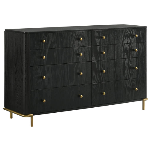 Arini 8-drawer Dresser Black - alternate view