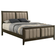 Wilkes 51-inch Upholstered Queen Bed Dark Cocoa - detail 3