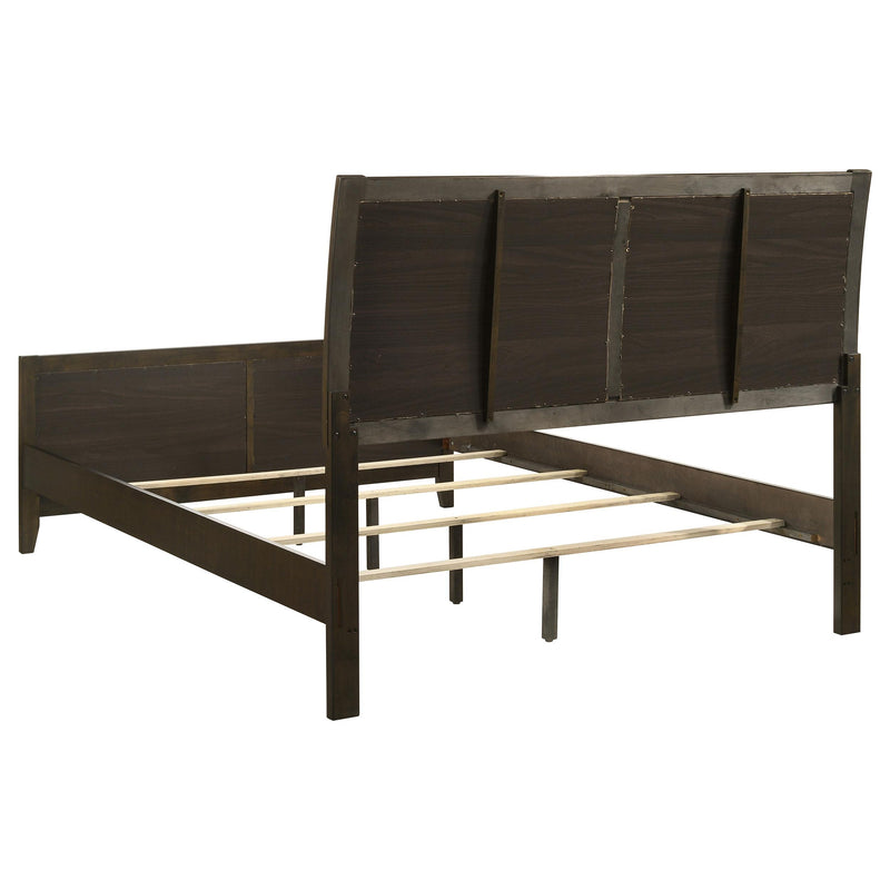 Wilkes 51-inch Upholstered Queen Bed Dark Cocoa - detail 4