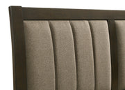 Wilkes 51-inch Upholstered Queen Bed Dark Cocoa - detail 5