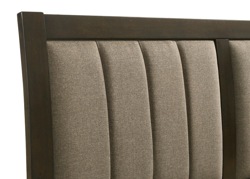 Wilkes 51-inch Upholstered Queen Bed Dark Cocoa - detail 5