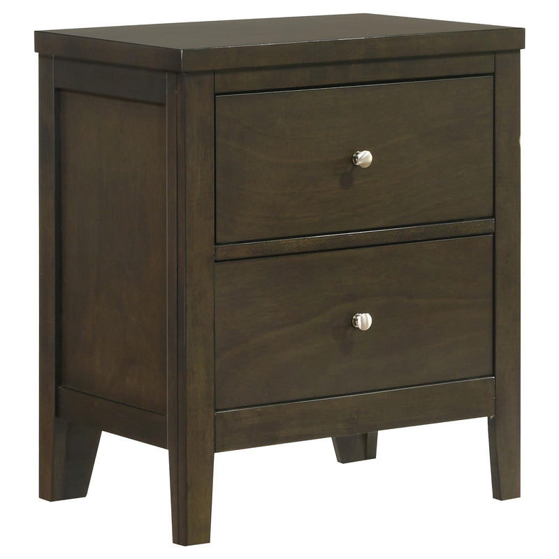 Wilkes 2-drawer Nightstand Bedside Table Dark Cocoa - alternate view