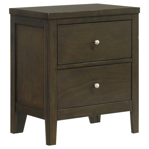 Wilkes 2-drawer Nightstand Bedside Table Dark Cocoa - alternate view