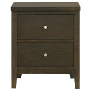 Wilkes 2-drawer Nightstand Bedside Table Dark Cocoa - detail 3