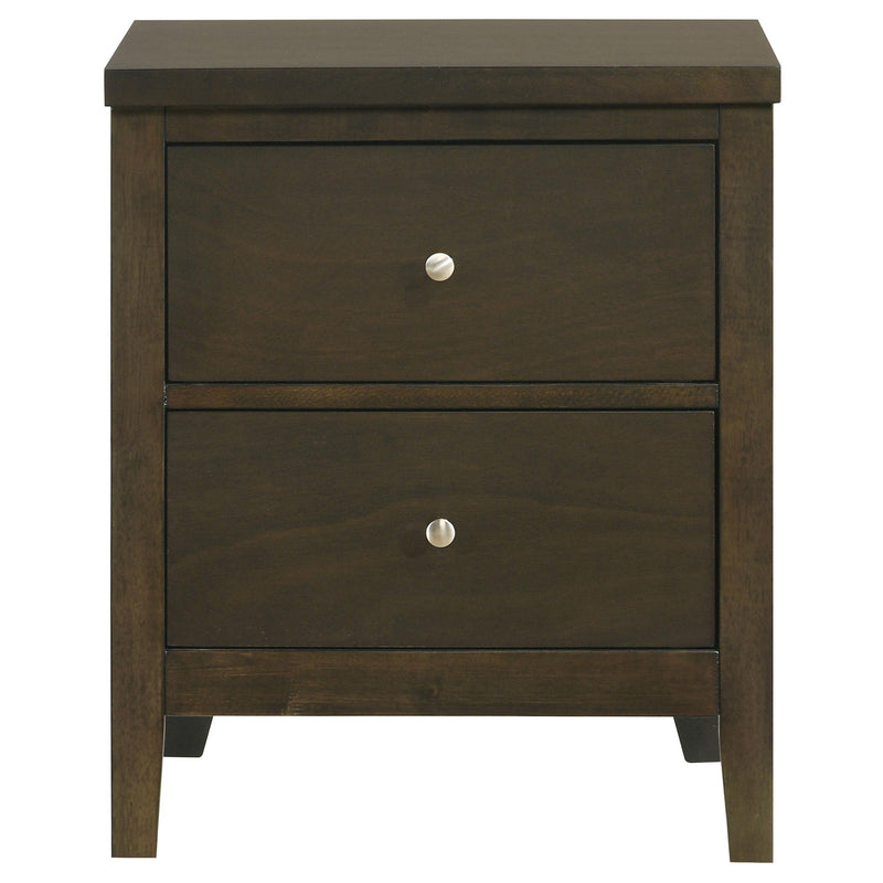 Wilkes 2-drawer Nightstand Bedside Table Dark Cocoa - detail 3
