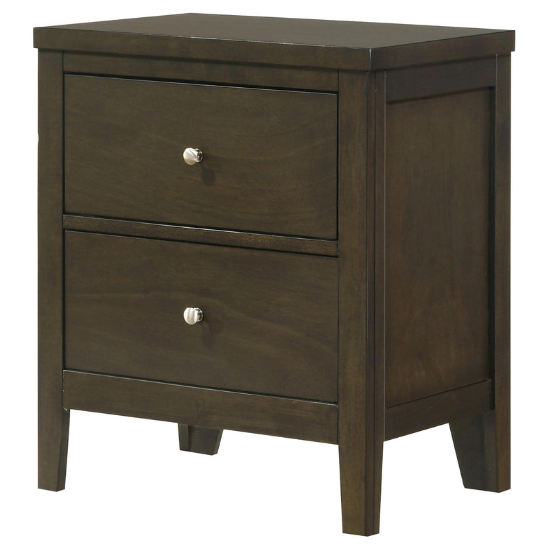 Wilkes 2-drawer Nightstand Bedside Table Dark Cocoa - detail 4