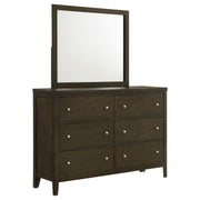 Wilkes 6-drawer Dresser and Mirror Dark Cocoa - alternate view