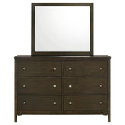 Wilkes 6-drawer Dresser and Mirror Dark Cocoa - detail 3