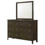 Wilkes 6-drawer Dresser and Mirror Dark Cocoa - detail 4